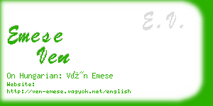 emese ven business card